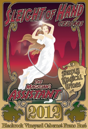  NEW RELEASE - 2012 "The Magician's Assistant" Cabernet Franc Rose' 750ml