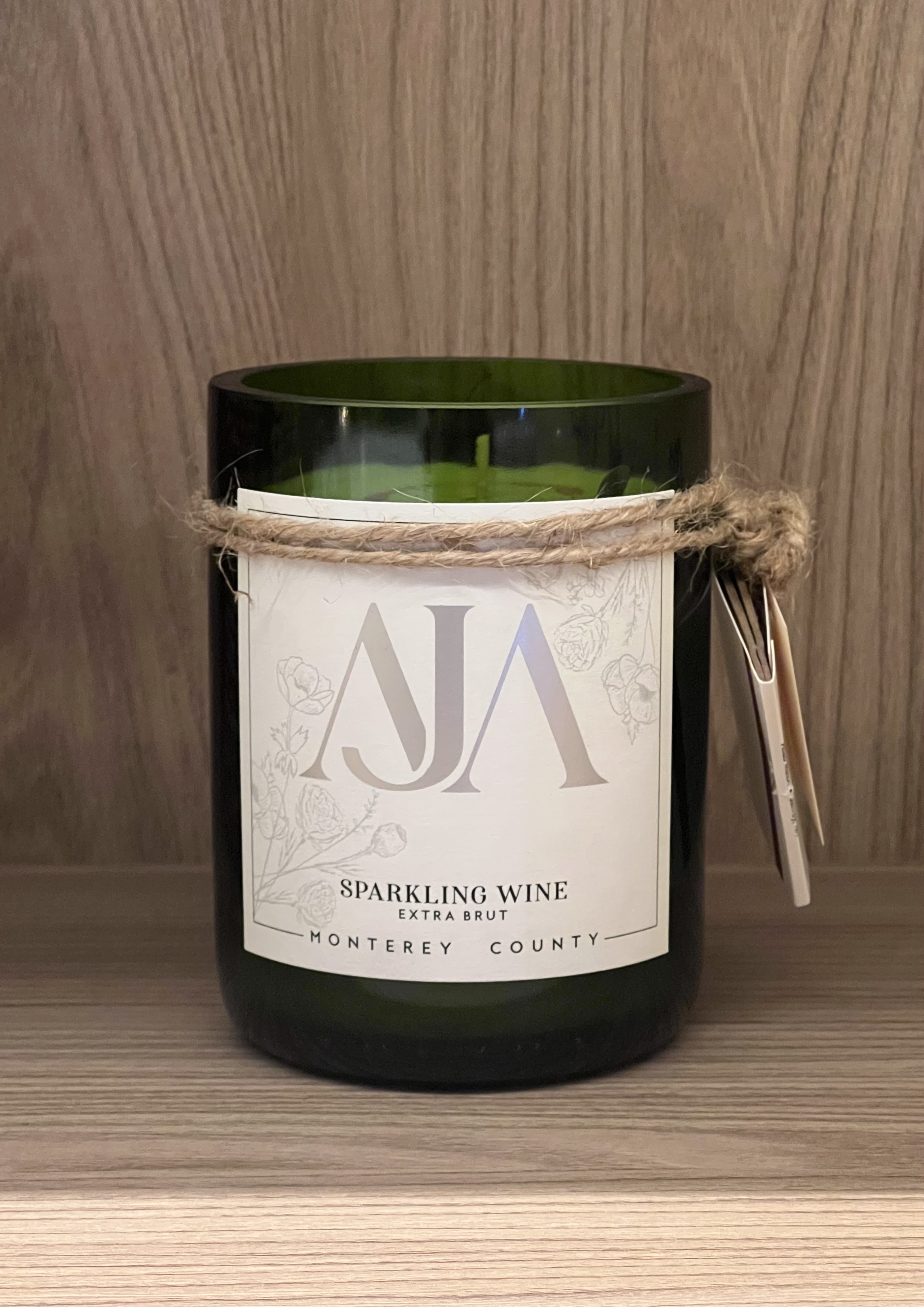 Upcycled Sparkling Bottle Candle