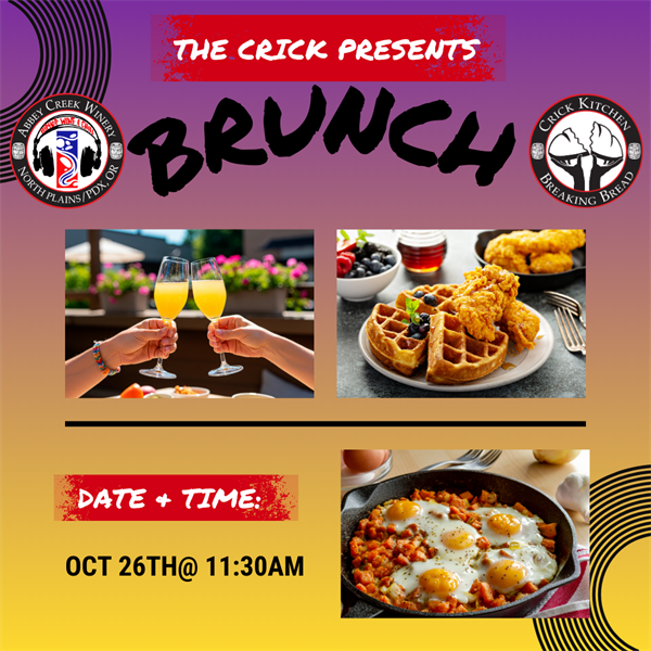 Crick Brunch Oct 26Th   *COMMUNAL SEATING*