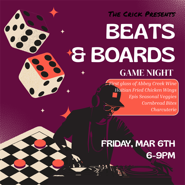 Happy Hour-Beats & Boards Game Night