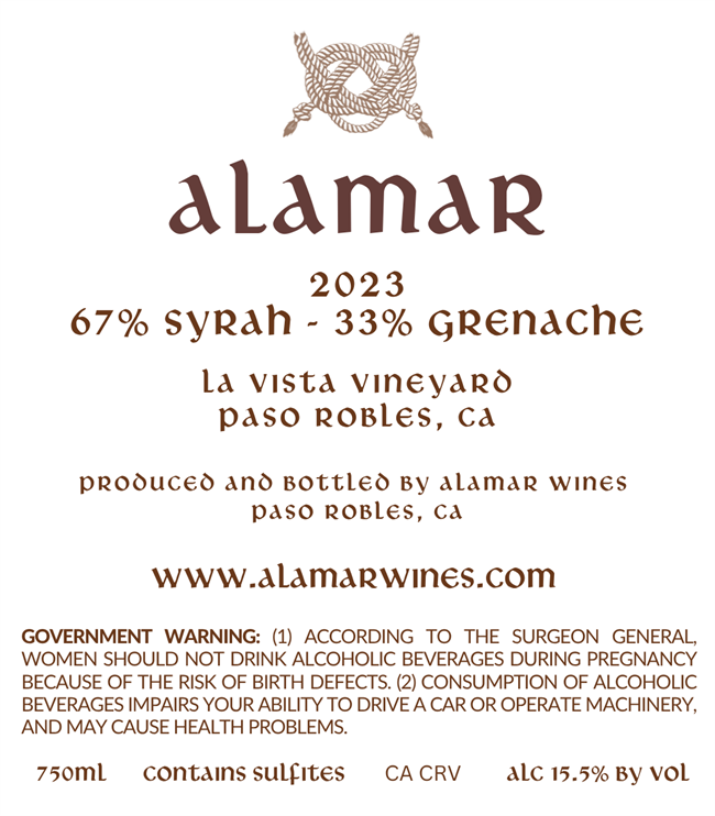 Syrah / Grenache 2023 - Bottle