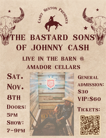 11/8/25 The Bastard Sons of Johnny Cash Concert in The Barn- VIP