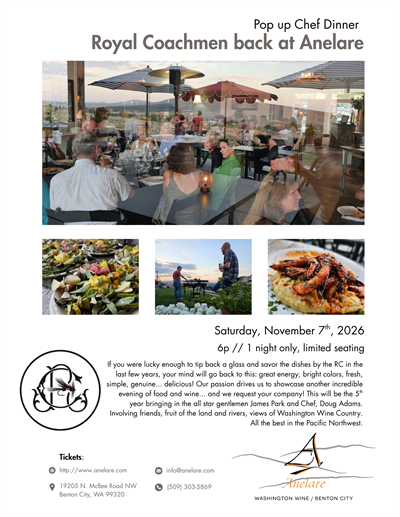 2026 Royal Coachmen Pop up Chef Dinner