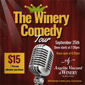 Winery Comedy Tour September 2026
