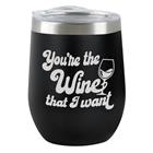 Insulated Wine Tumbler: Black