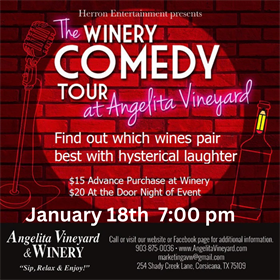 Winery Comedy Tour January 2025