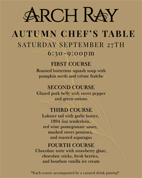 Autumn Chef's Table