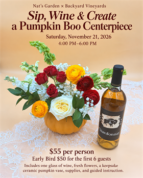 Sip, Wine & Create a Pumpkin Boo Centerpiece