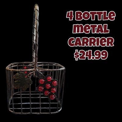 4 Bottle Metal Rack