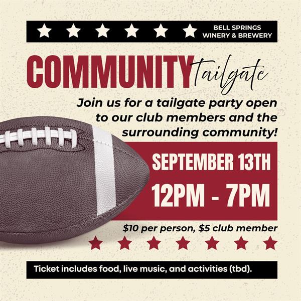 September 2026 Tailgate Party and Club Event