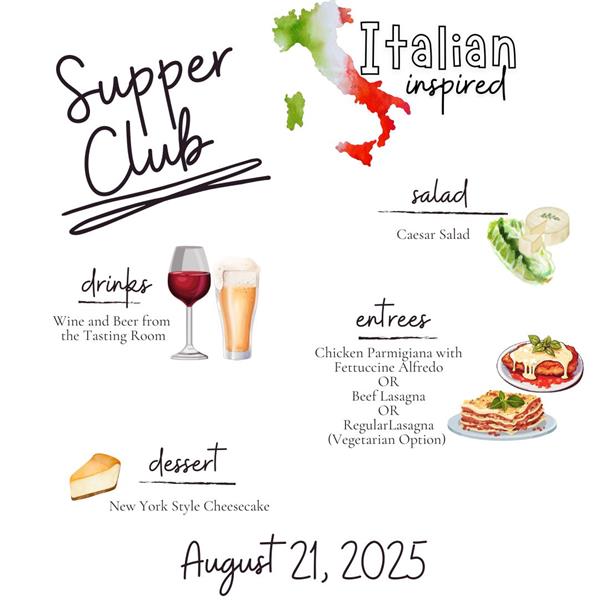 Bell Springs Supper Club Dinner - Thursday, August 21, 2025 - Reservation Only