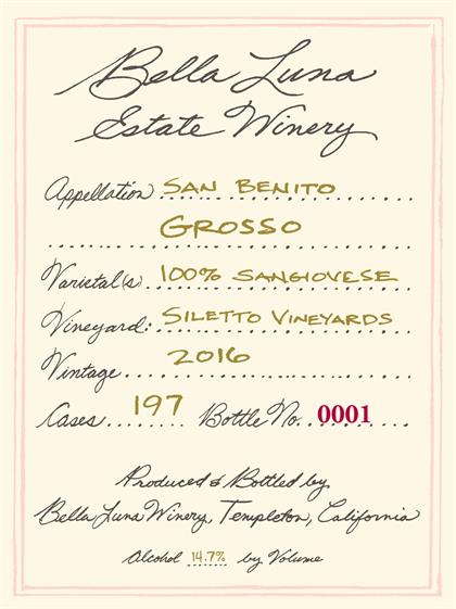 2016 Sangiovese "Grosso"