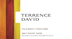 2017 Terrence David Pinot Noir Filament Vineyard