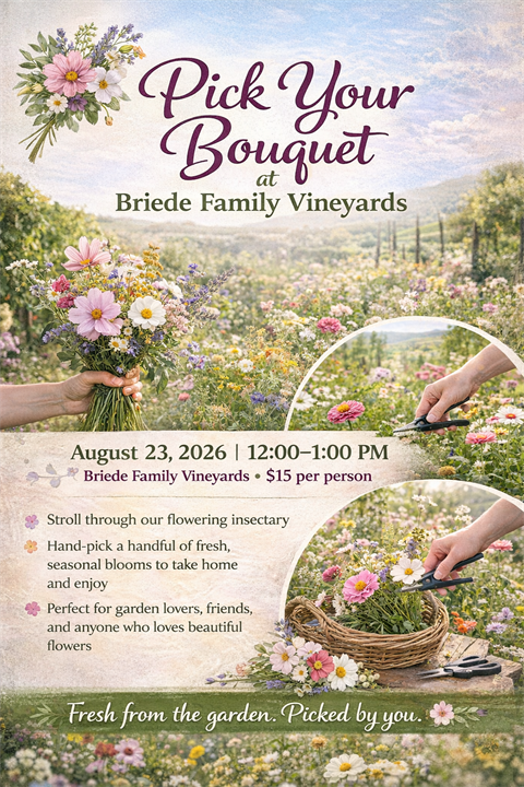 August 23rd, 2026, Pick your own Bouquet