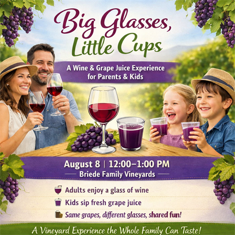 August 8th, 2026, Big Glasses - Little Cups - Child Ticket