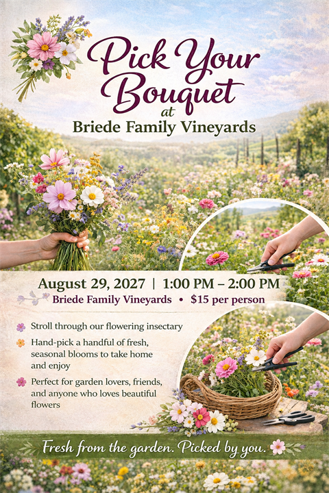 August 29th, 2027, Pick your own Bouquet