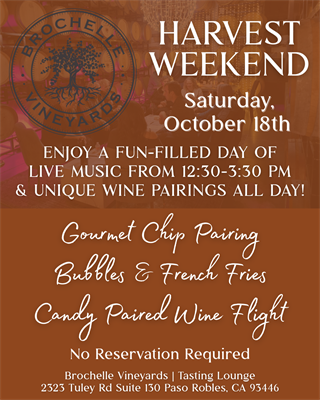 PASO HARVEST WEEKEND! Saturday, October 18th