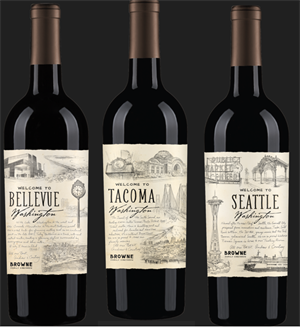 Browne City Collection Bellevue, Tacoma & Seattle 3PK Gift Box