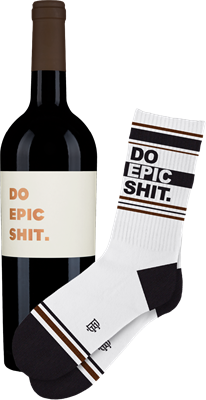 2021 Do Epic Shit Wine & Sock Gift Set