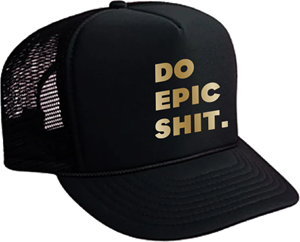 Do Epic Shit Black Metallic Print Hat