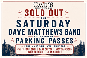 4 night pass-Gorge concert parking - write in concert date & show name in the notes at check out