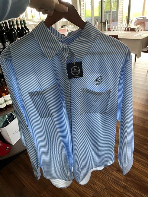 Bubble - Woman - Blue Stripe Long Sleeve Shirt