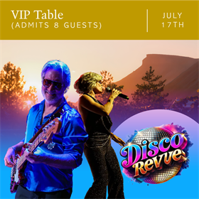 Disco Revue-VIP TABLE for 8-(Colterris Winery, 3907 N River Rd)