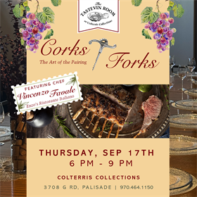 Corks & Forks feat. Chef Vincenzo Favale @ 3708 G Road