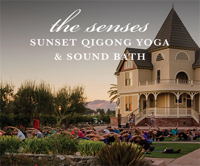 The Senses: Sunset Qigong Infused Yoga & Sound Bath | Wednesday, August 26