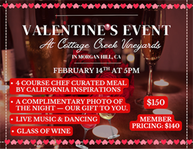 Valentine's Day Event with 20% Gratuity