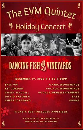 12/19/2025 - Friday Night Music at Dancing Fish - The EVM Quintet Holiday Concert