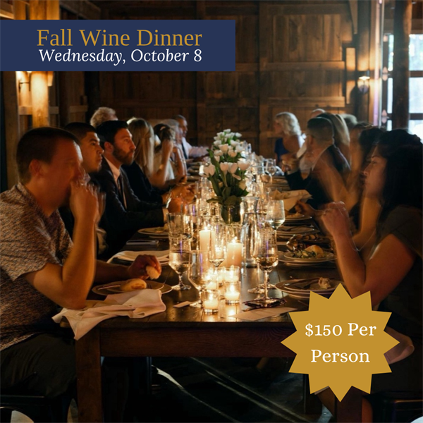 Fall Wine Dinner - Reservation Deposit