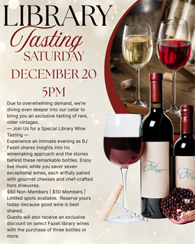 Library Wine Tasting 12/20/25