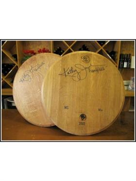 Miscellaneous: Oak Barrels Repurposed - Lazy Susan Crafted from Fiddlehead Oak Wine Barrels