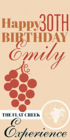 Birthday Wine Label - Dry Red