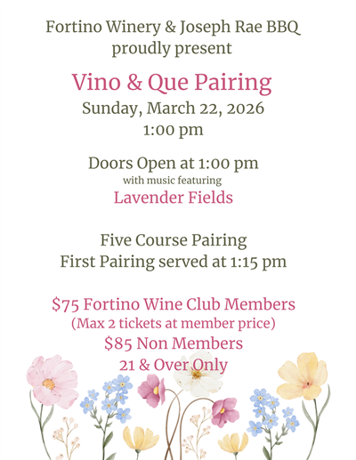 VINO & QUE PAIRING (CLUB TICKET)