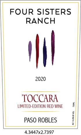 2020 Toccara Red Wine - Zinfandel/Petite Sirah