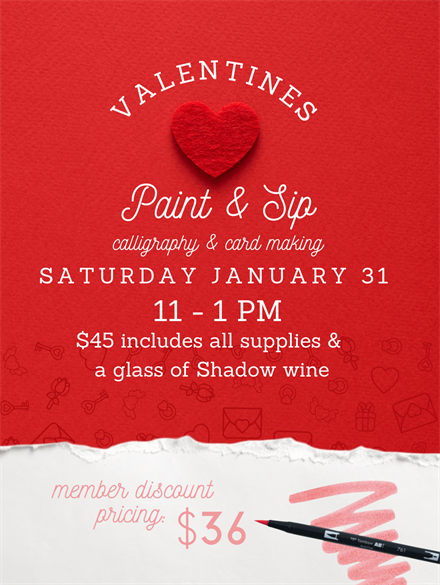 Paint and Sip - Calligraphy Workshop