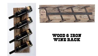 Wood & Iron Wine Rack