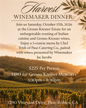 Harvest Winemaker Dinner 2026