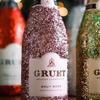 3 Bottle Gift Box with Glittered Brut, Demi Sec, Brut Rose