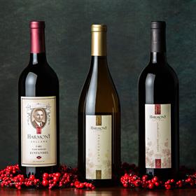 HOLIDAY WINE TRIO/ Chardonnay, Cabernet & Barlogio Zinfandel for $76