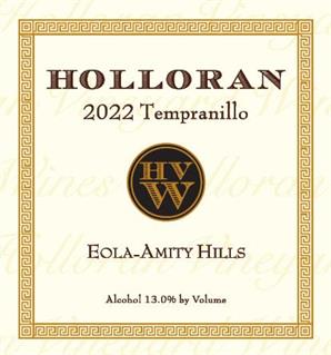 2022 Holloran Tempranillo Eola Amity Hills