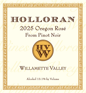 2025 Holloran Rosé From Pinot Noir Willamette Valley