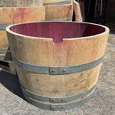 Used Wine Barrel - Half Planter