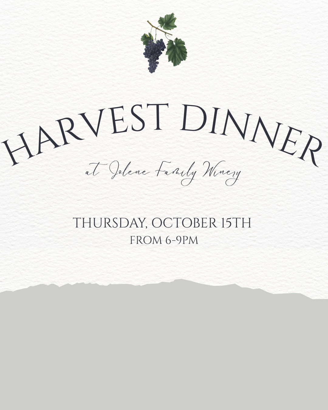 Harvest Dinner - Non-Wine Club Member