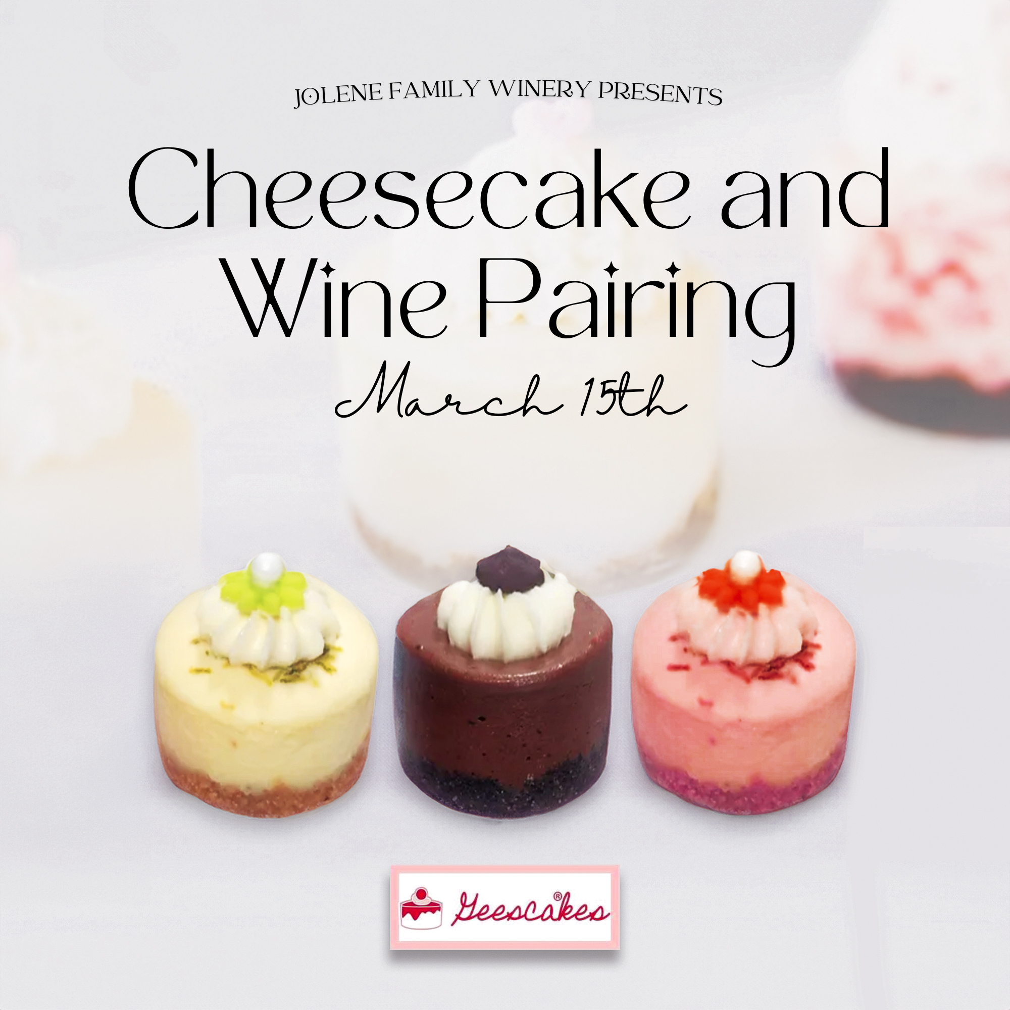 Cheesecake & Wine Pairing - Non-Member