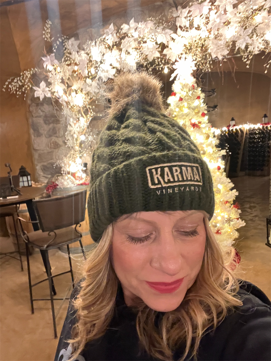 Karma Vineyards Green Beanie