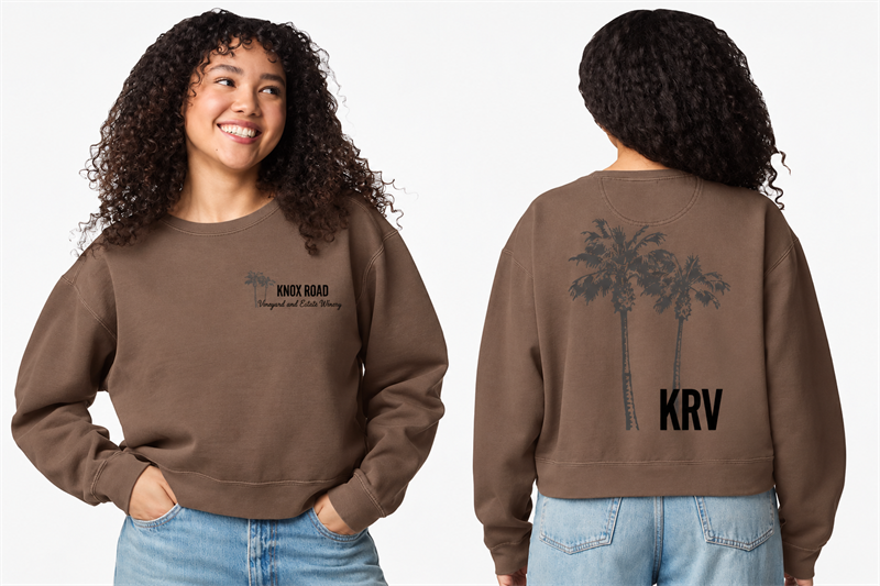 Women's Garment-Dyed Mid-Length Crewneck Sweatshirt