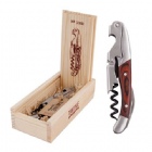 Wooden Double Hinged Corkscrew by Twine